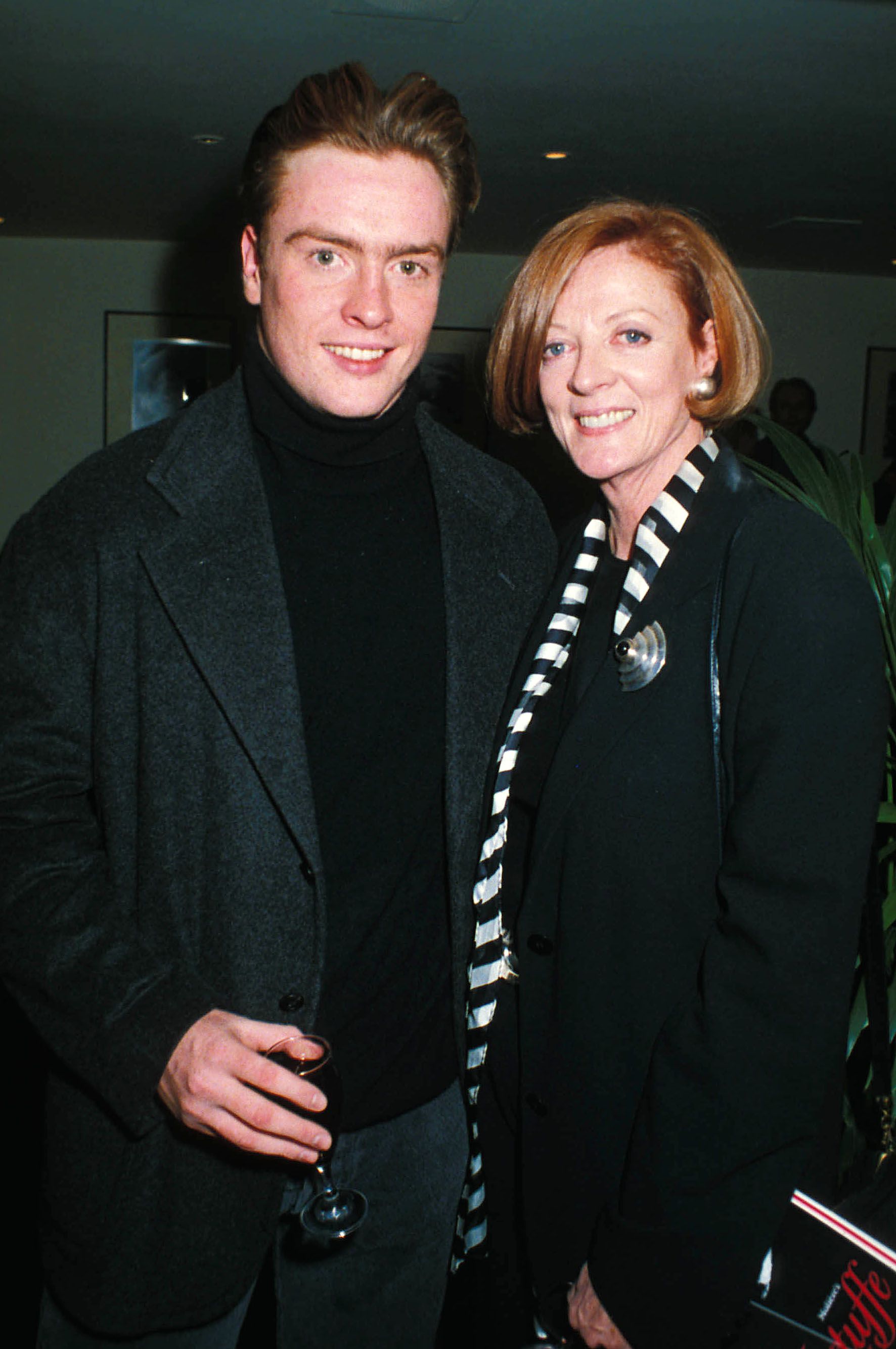 Maggie Smith and her son, Toby Stephens, London, Maggiesmithretro. | Source: Getty Images