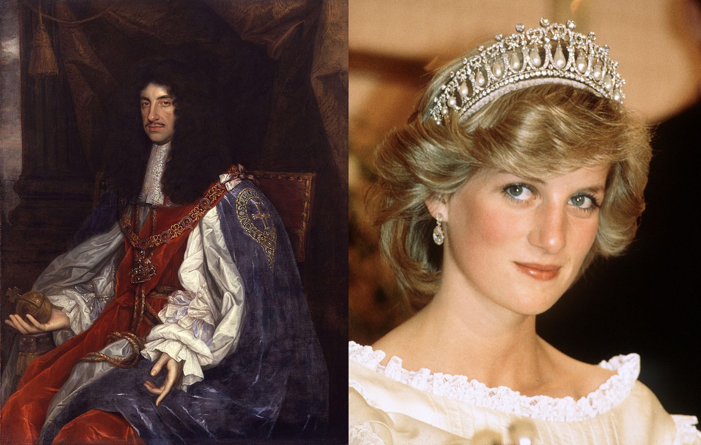 King Charles II and Princess Diana. I Image: Getty Images.