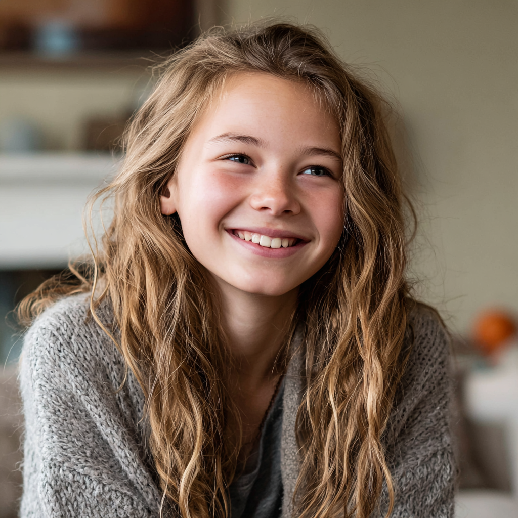 A smiling little girl | Source: Midjourney