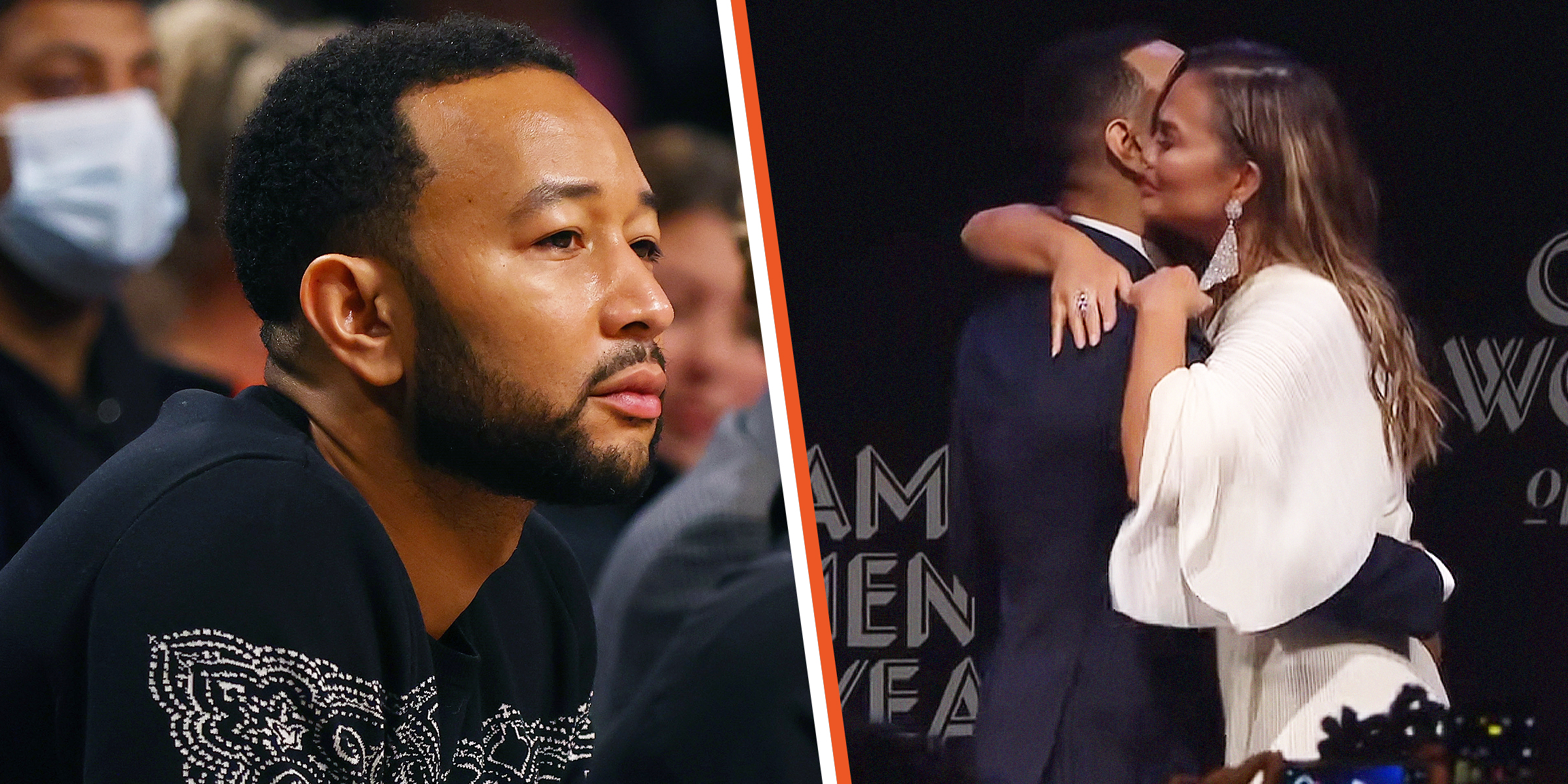 Singer John Legend | With his wife Chrissy Teigen | Source: Getty Images | Youtube.com/@glamour