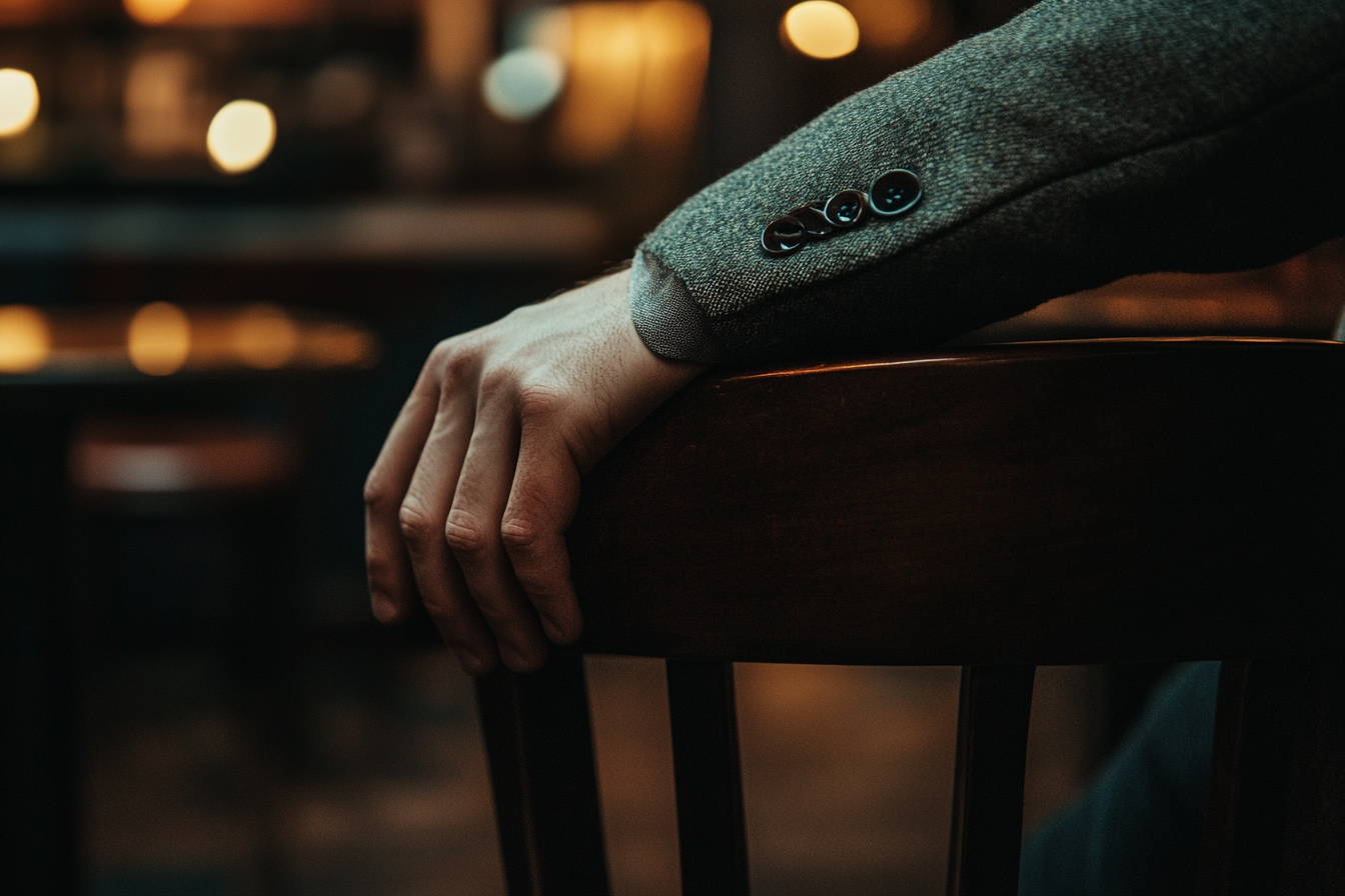 A man pulling out a chair | Source: Midjourney