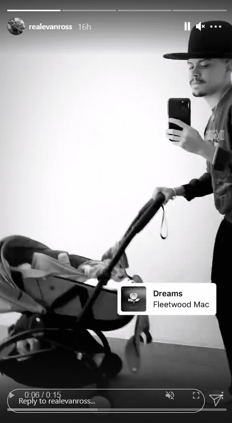 Screenshot of Insta Story showing Evan Ross and his son Ziggy Blu | Source: Instagram/realevanross