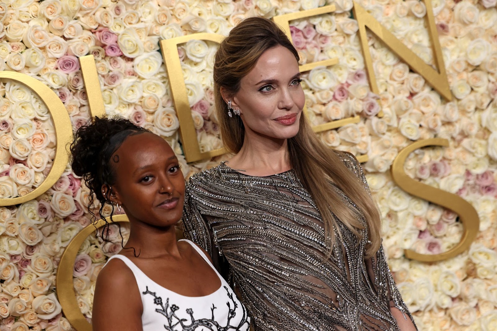 Zahara and Angelina Jolie at the 82nd annual Golden Globe Awards on January 5, 2025. | Source: Getty Images