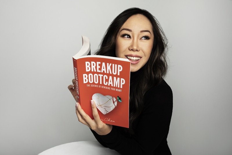 Amy Chan and her book, "Breakup Bootcamp" | Photo: Courtesy of Amy Chan