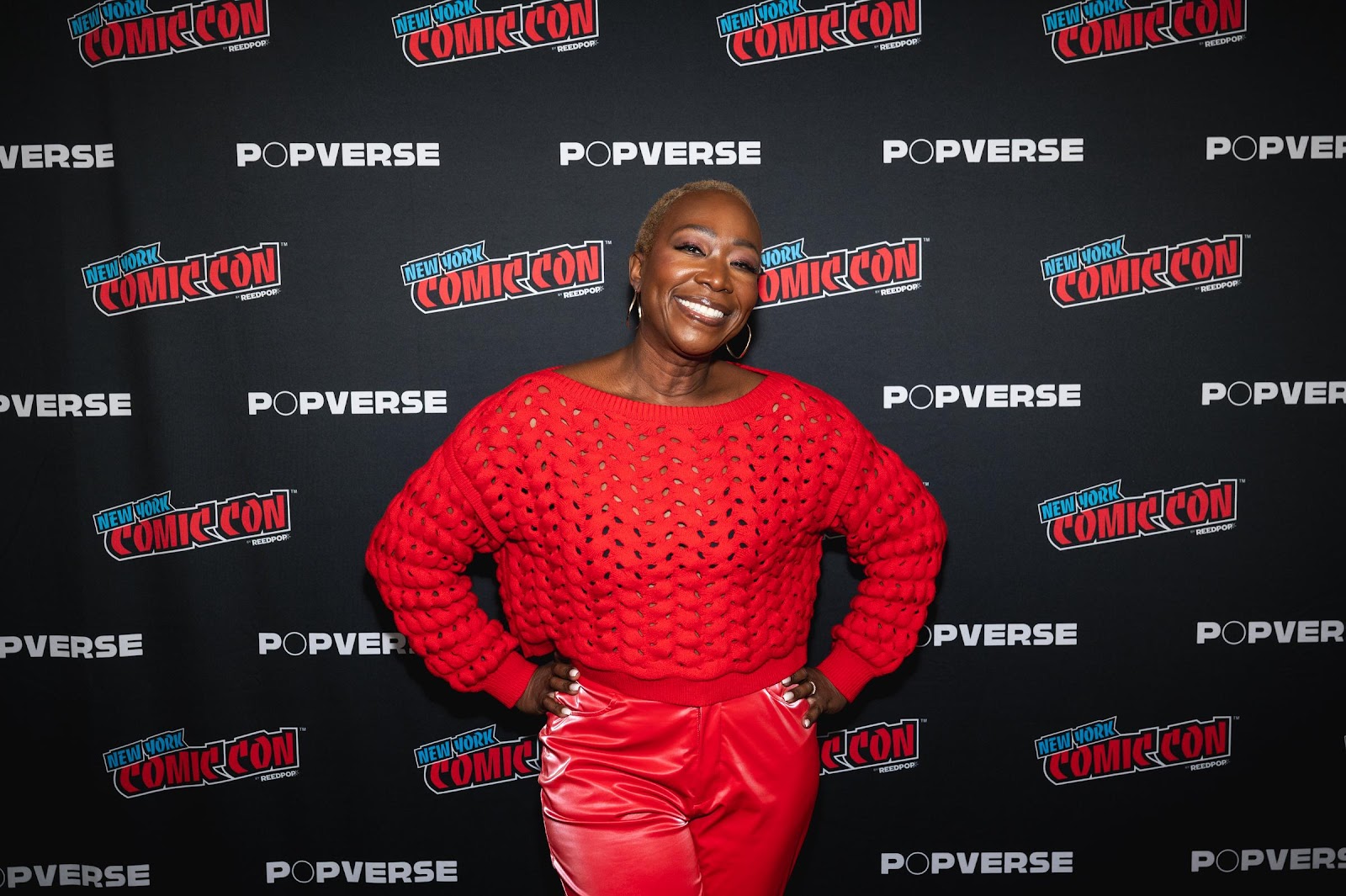 Joy Reid poses before Prime Video's "Cross" panel at New York Comic Con at Javits Center in New York City, on October 18, 2024 | Source: Getty Images