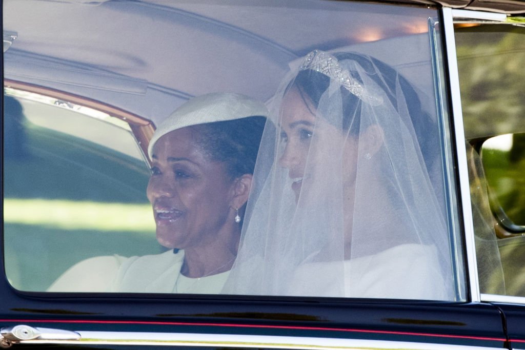Doria Ragland and Meghan Markle arriving at the Royal Wedding at St. George's Chapel May 2019 | Photo: Getty Images