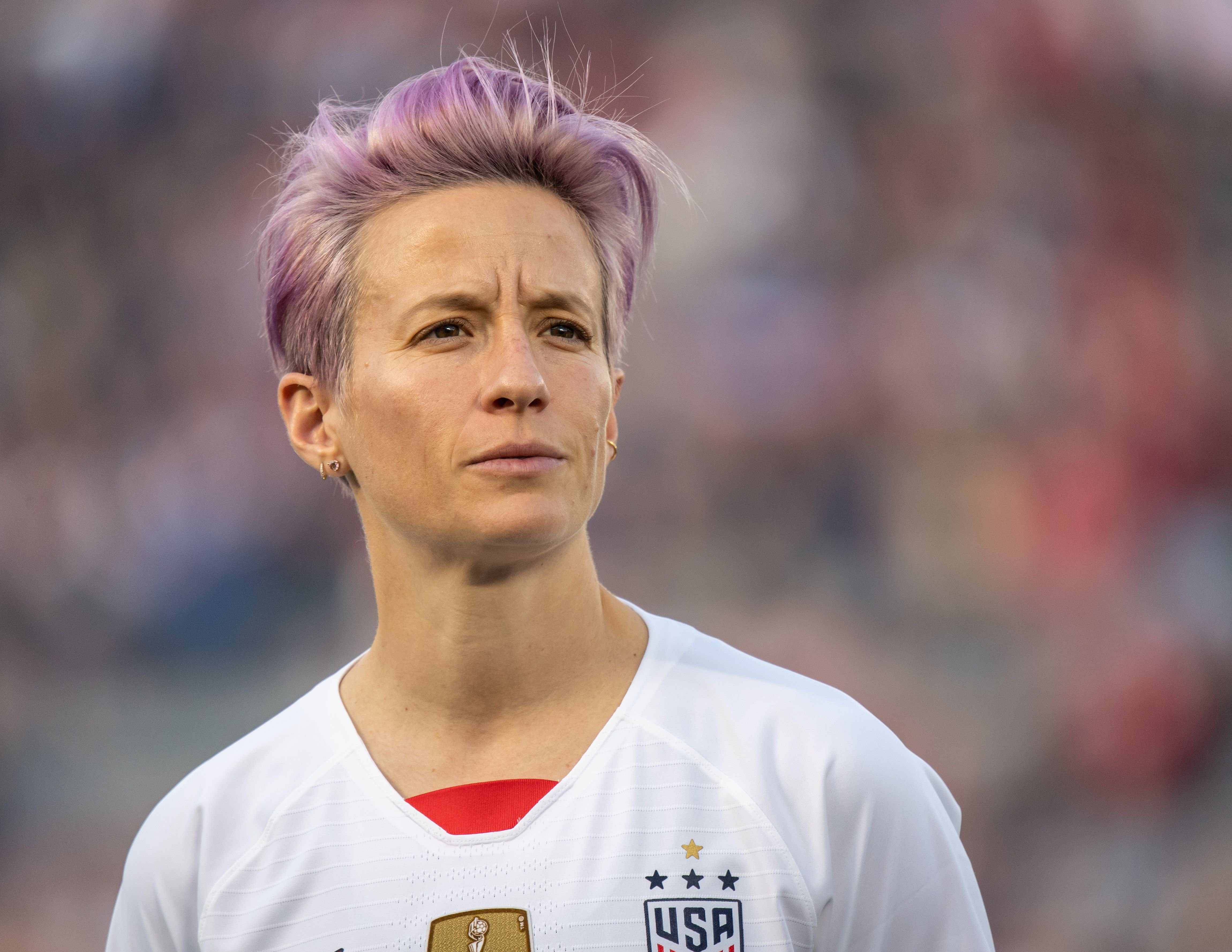 Megan Rapinoe #15 of the United States the United States international friendly match against Ireland at the Rose Bowl on August 3, 2019 | Photo: Getty Images