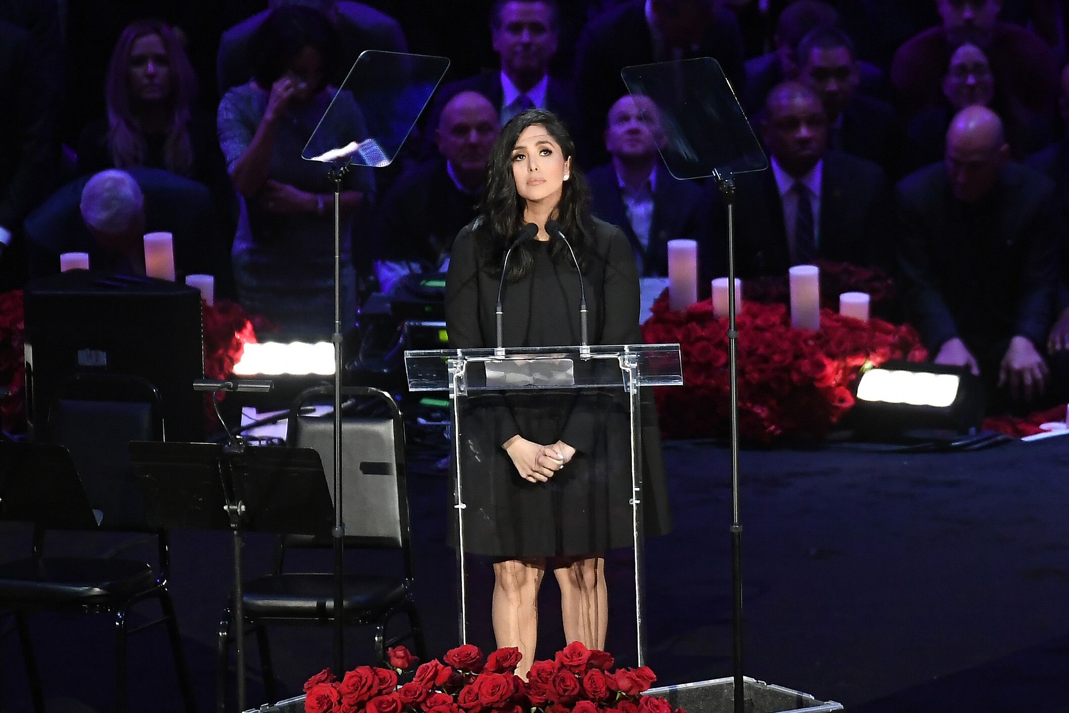 Vanessa Bryant en el funeral de su hija y su esposo, 24 de febrero de 2020 | Foto: Getty Images