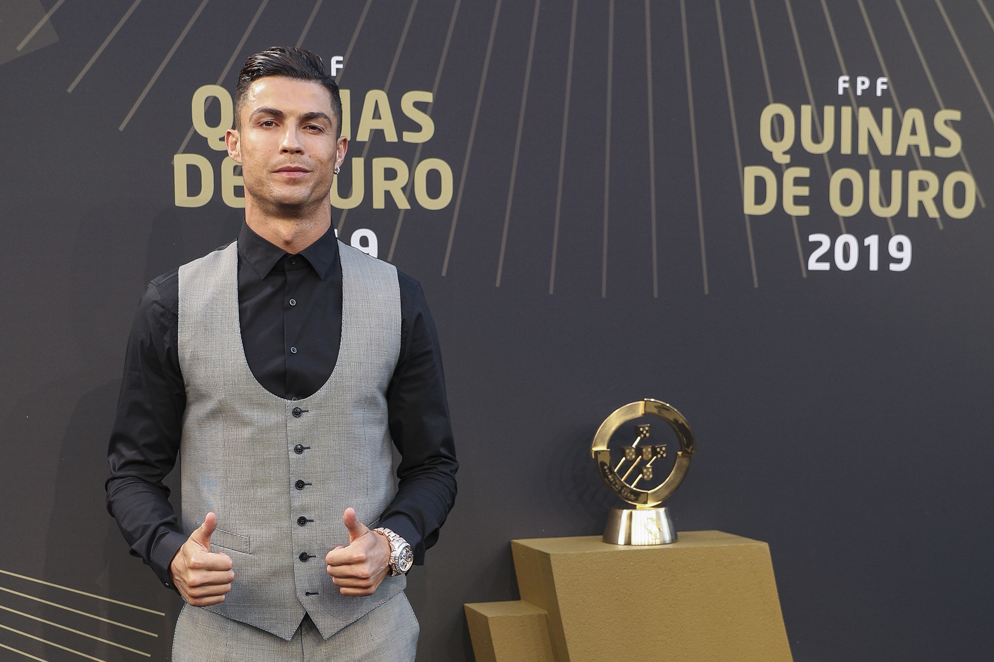 Cristiano Ronaldo during the Gala Quinas de Ouro 2019 on September 2 in Lisbon, Portugal. | Source: Getty Images