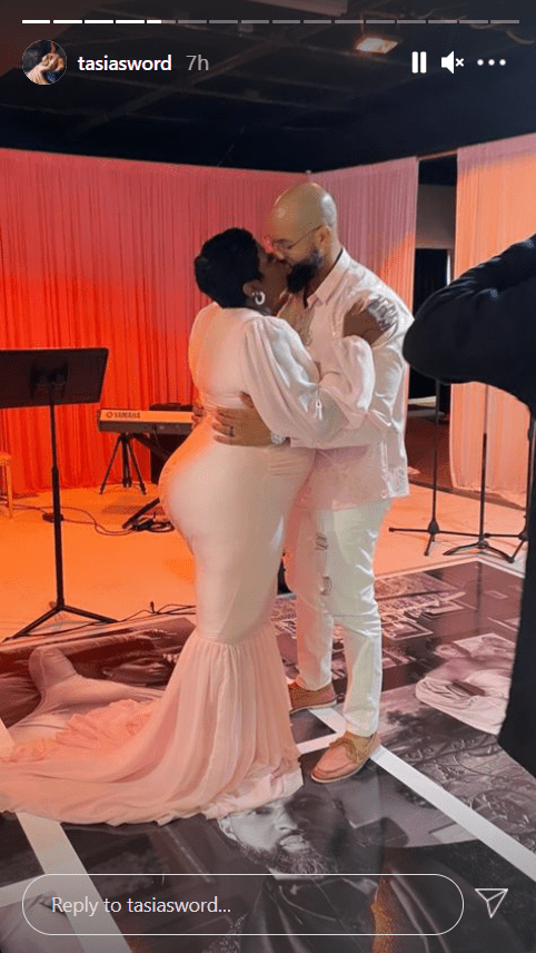 A screenshot of Fantasia Barrino and her husband, Kendal Taylor during their baby shower | Photo: Instagram/tasiasworld