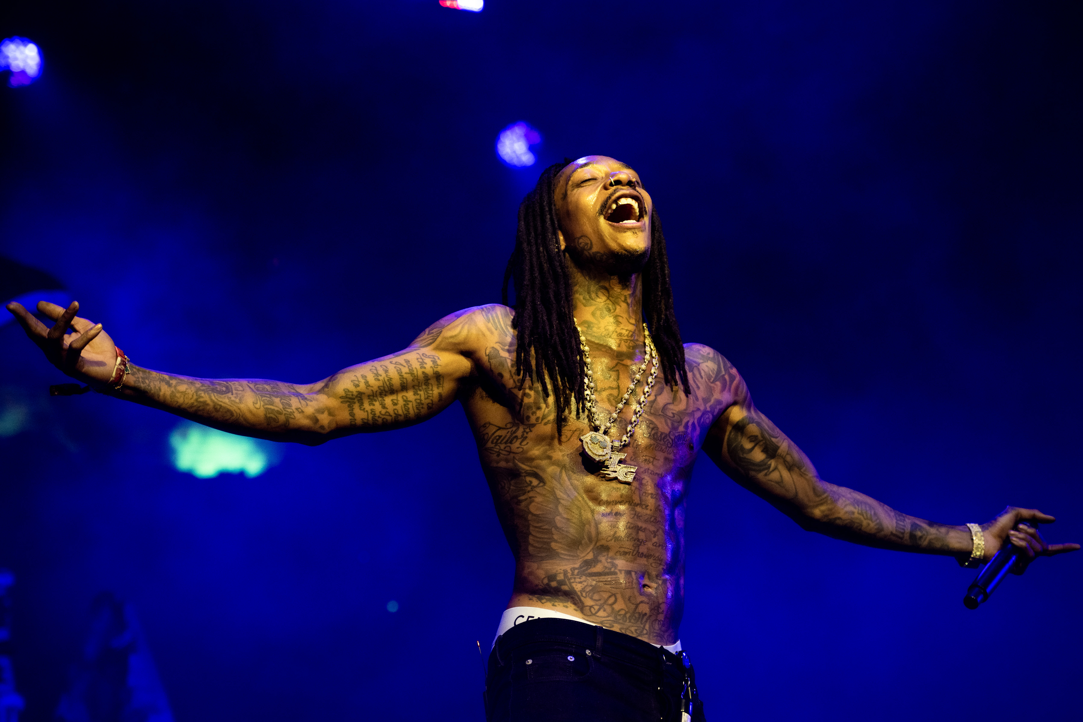 Wiz Khalifa performs during the 2024 Stagecoach Festival at Empire Polo Club on April 28 in Indio, California. | Source: Getty Images