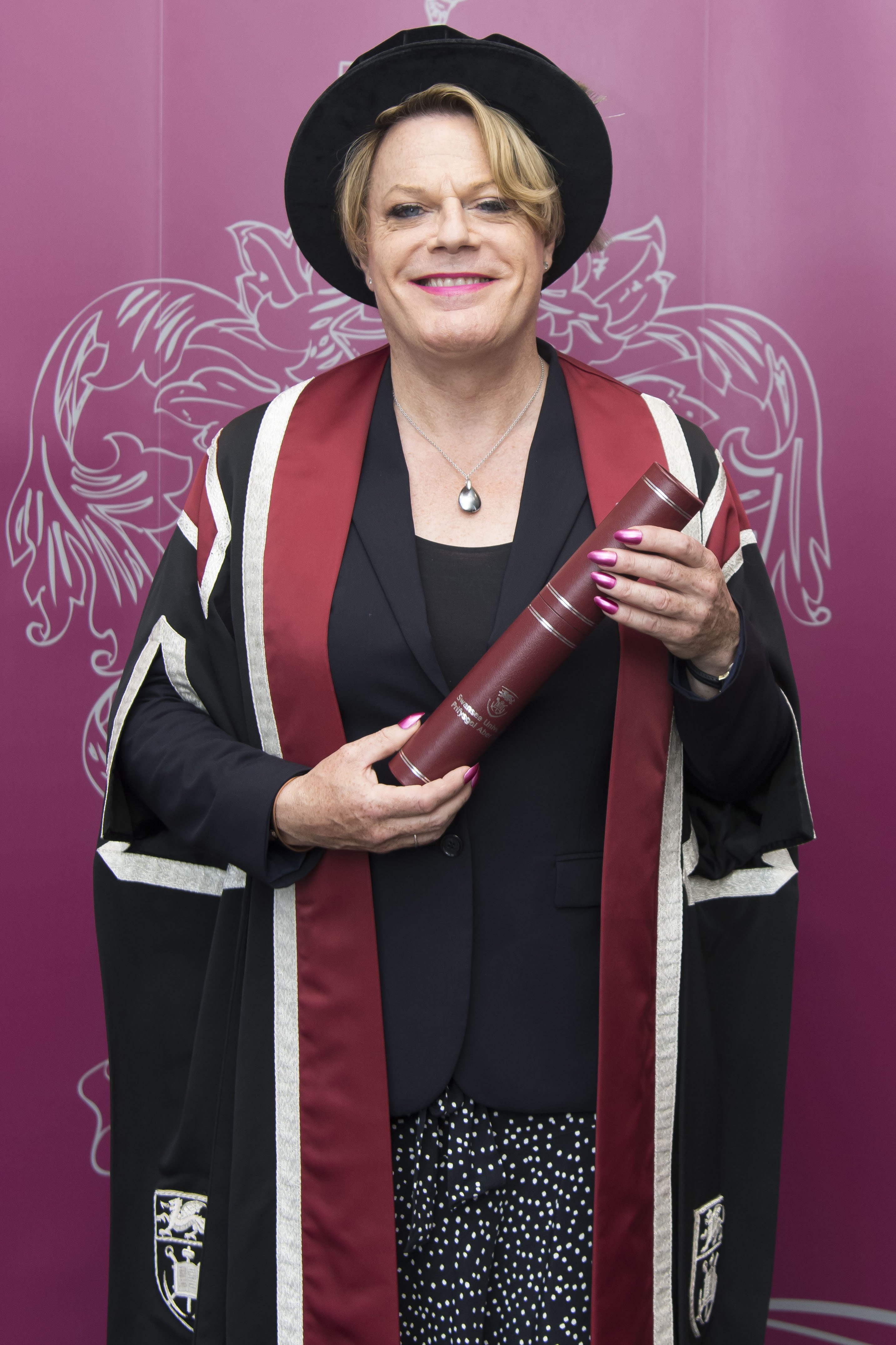 Eddie Izzard after receiving an honorary degree at Swansea University on July 25, 2019 | Source: Getty Images