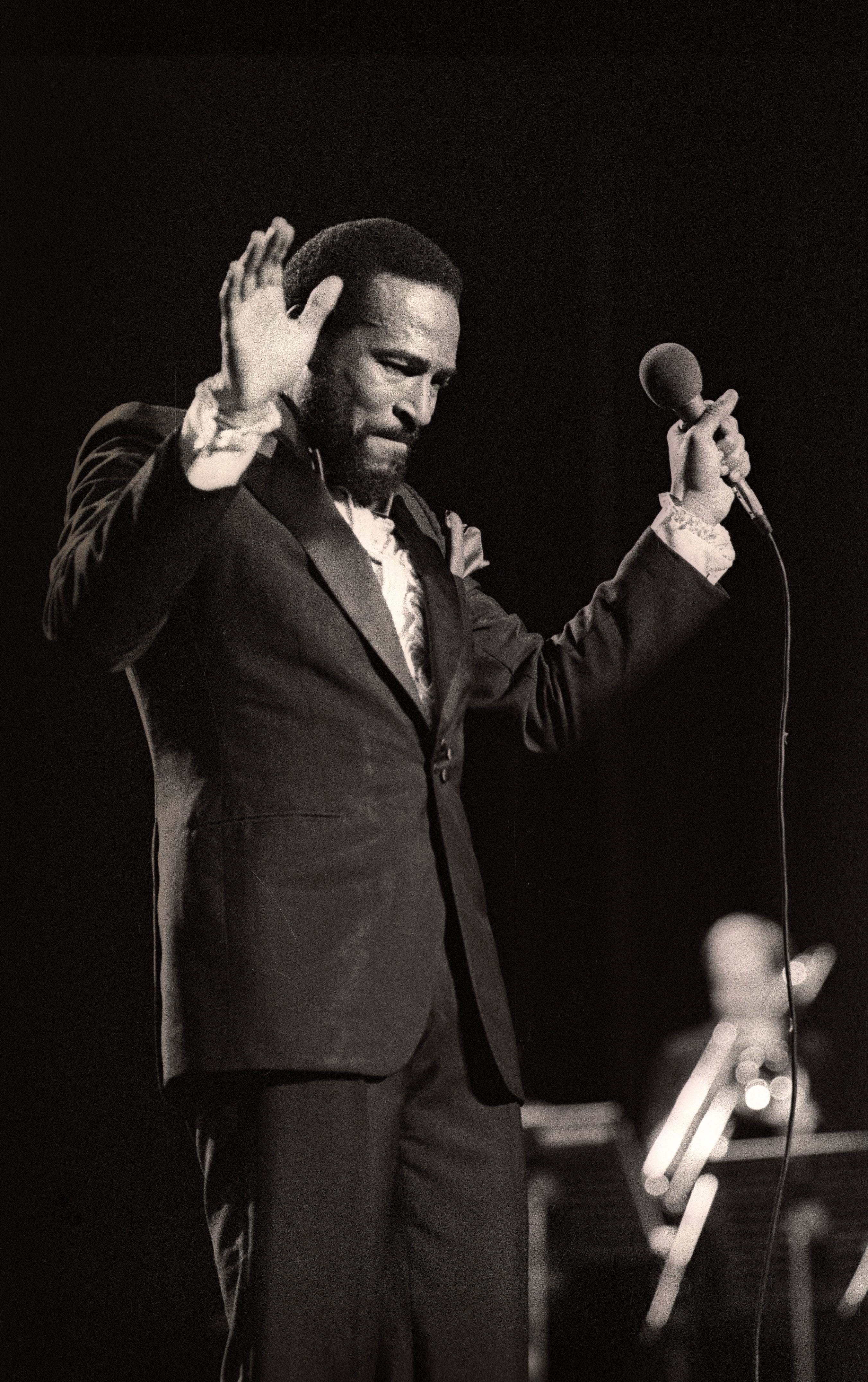 Marvin Gaye performing at Casino, Oostende, Belgium on April 7, 1981. | Source: Getty Images Marvin Gaye performing at Casino, Oostende, Belgium on April 7, 1981. | Source: Getty Images