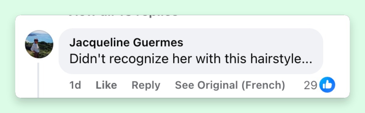 A netizen's comment about Jane Fonda's appearance at the Cannes Film Festival on May 12, 2026 | Source: Facebook/Madame Figaro
