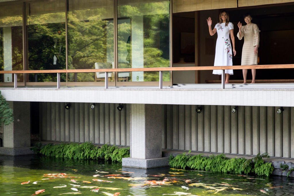 Melania Trump with Japanese First Lady Akie Abe in Tokyo, Japan on May 27, 2019 | Photo: Getty Images