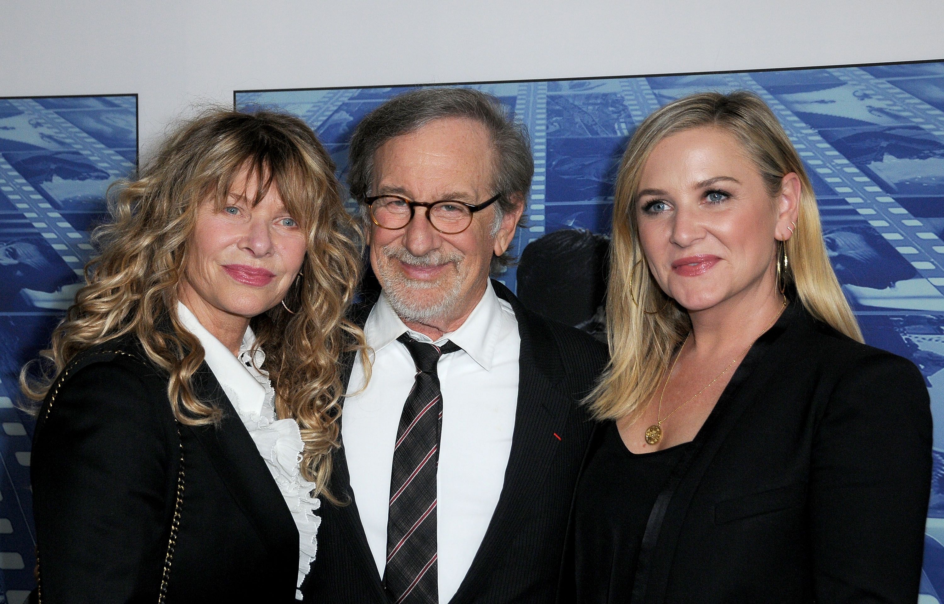 Jessica Capshaw with Kate Capshaw, and Steven Spielberg at the premiere of HBO's 'Spielberg' in 2017 in Hollywood | Source: Getty Images
