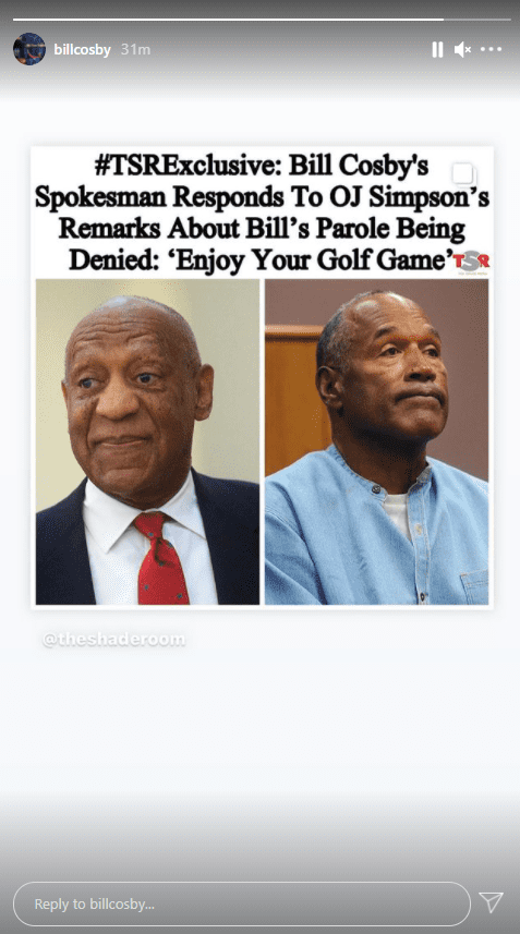 Bill Cosby's spokesperson Andrew Wyatt responds to OJ Simpson's comment on Cosby's refusal of parole. | Photo: Instagram/Billcosby