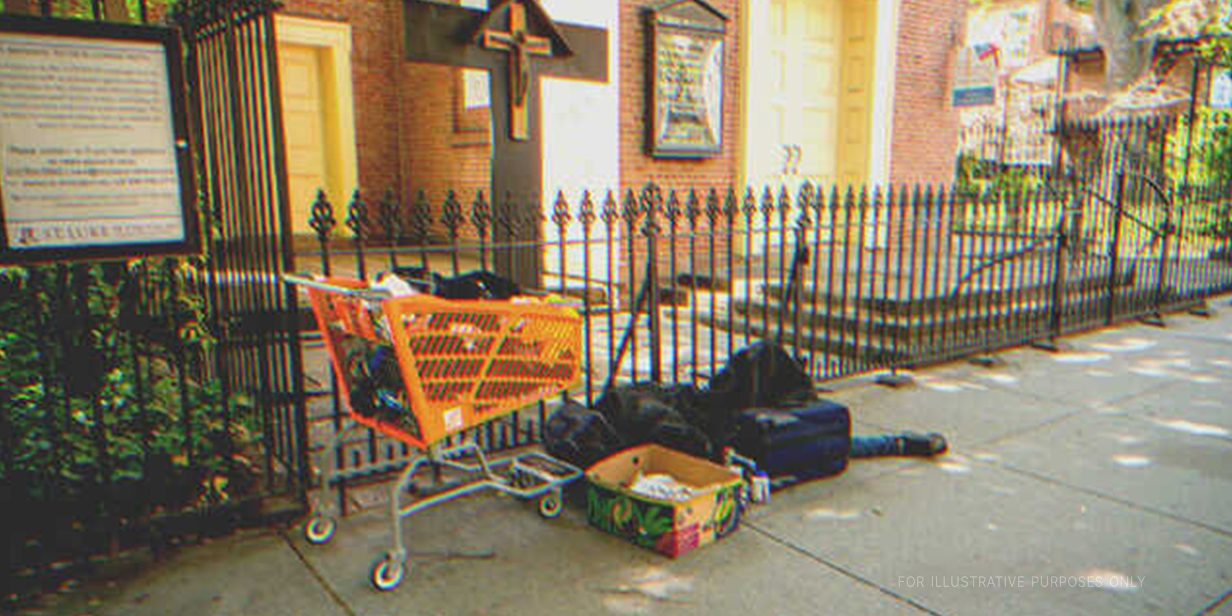 Homeless Man Fainted Outside The Church | Source: Shutterstock