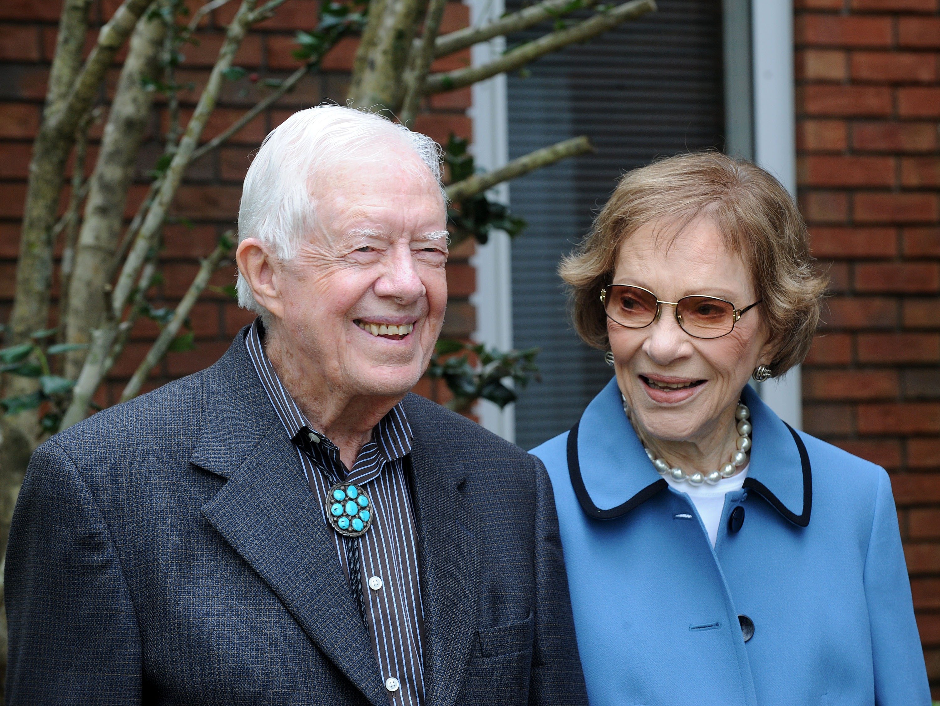 President Jimmy Carter and Rosalynn Carter at Maranatha Baptist Church on April 20, 2014 in Plains, Georgia | Source: Getty Images