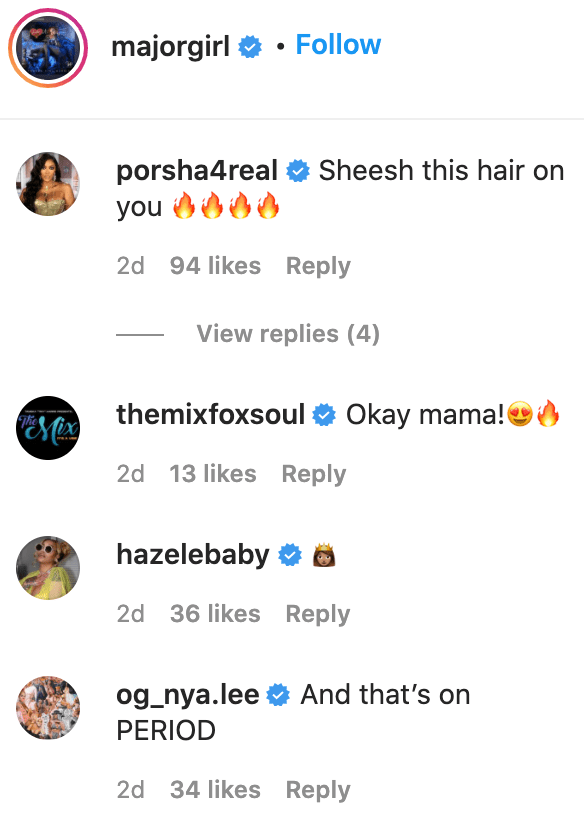 Fans' comments on Tiny Harris' post. | Source: Instagram/majorgirl