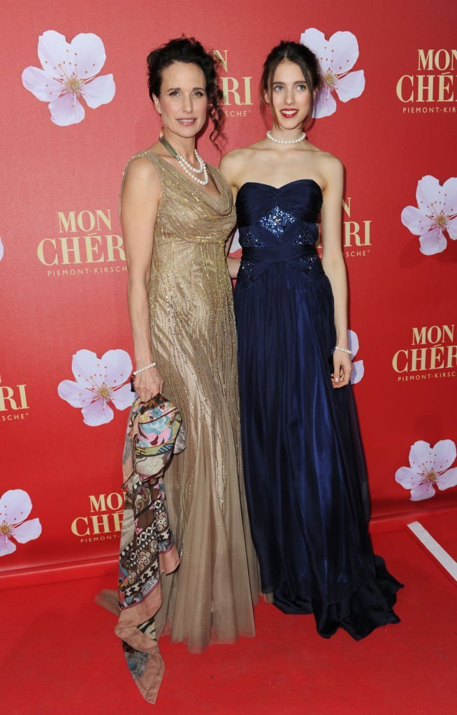 Andie MacDowell and daughter Margaret Qualley attend the "Mon Cheri Barbara Day Charity event in Munich, Germany on December 3, 2011 | Photo: Getty Images