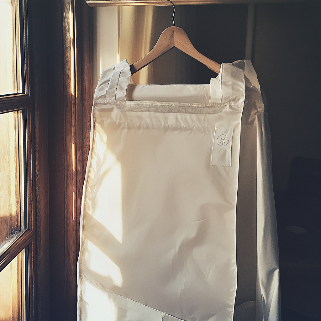 A garment bag on a hanger | Source: Midjourney