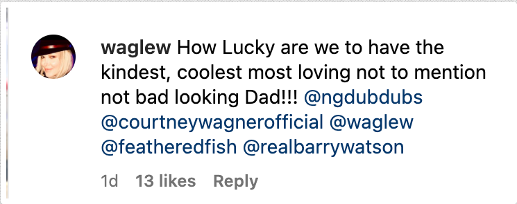 Katie Wagner's comment on her dad's post | Source: instagram.com/robertwagnerofficial