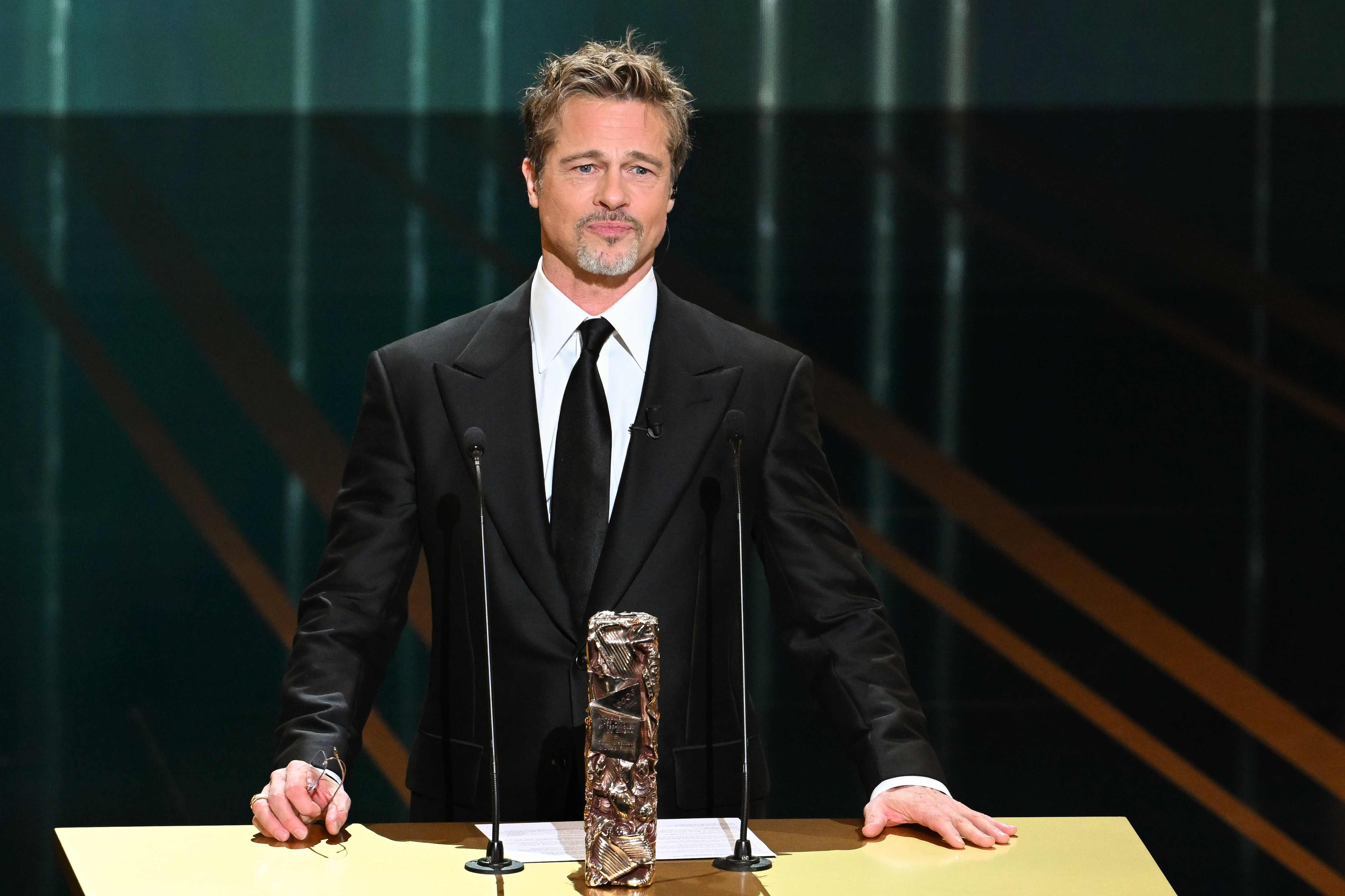 Brad Pitt on February 24, 2023 in Paris, France | Source: Getty Images