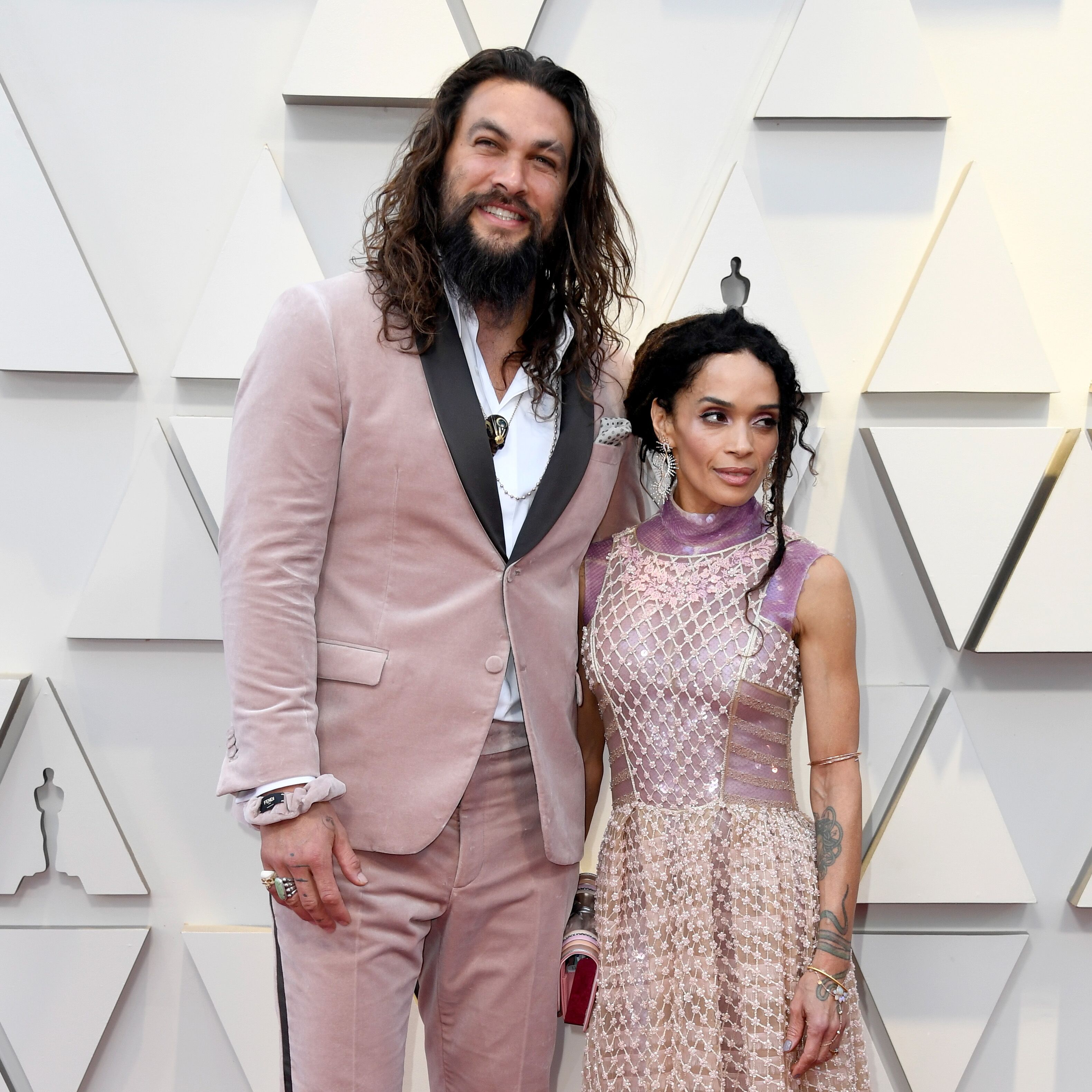 Jason Momoa and his wife, Lisa Bonet, in a red carpet event. | Source: Getty Images