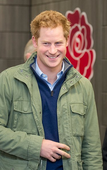 Prince Harry attends a training session for RFU Injured Players Foundation at Twickenham Stadium on February 1, 2015, in Twickenham, England.| Source: Getty Images.