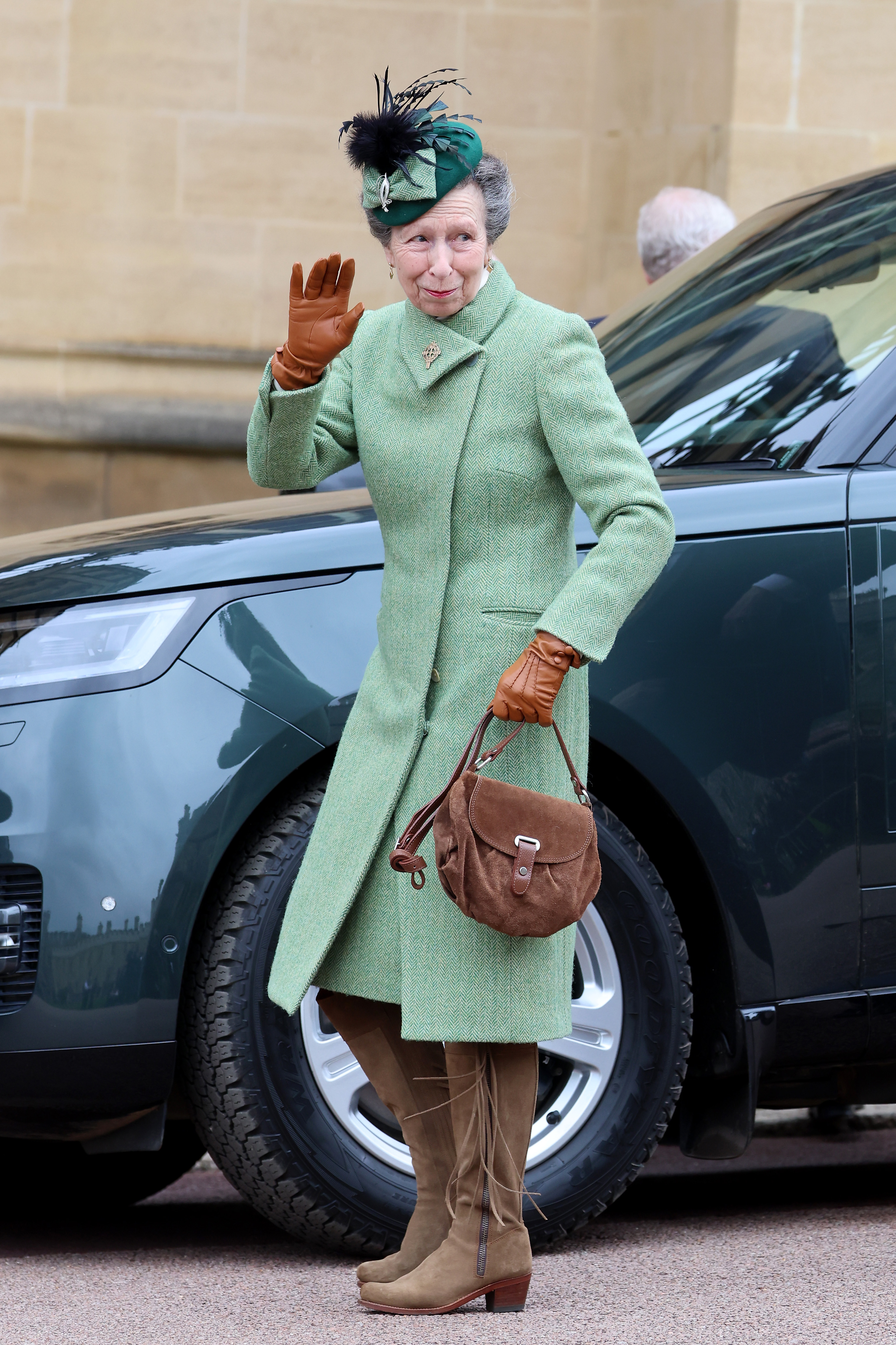 Princess Anne attending the Easter Mattins Service in Windsor, England on March 31, 2024 | Source: Getty Images