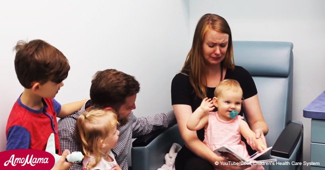 Mother breaks down in tears seeing 1-year-old daughter hear for the first time (video)