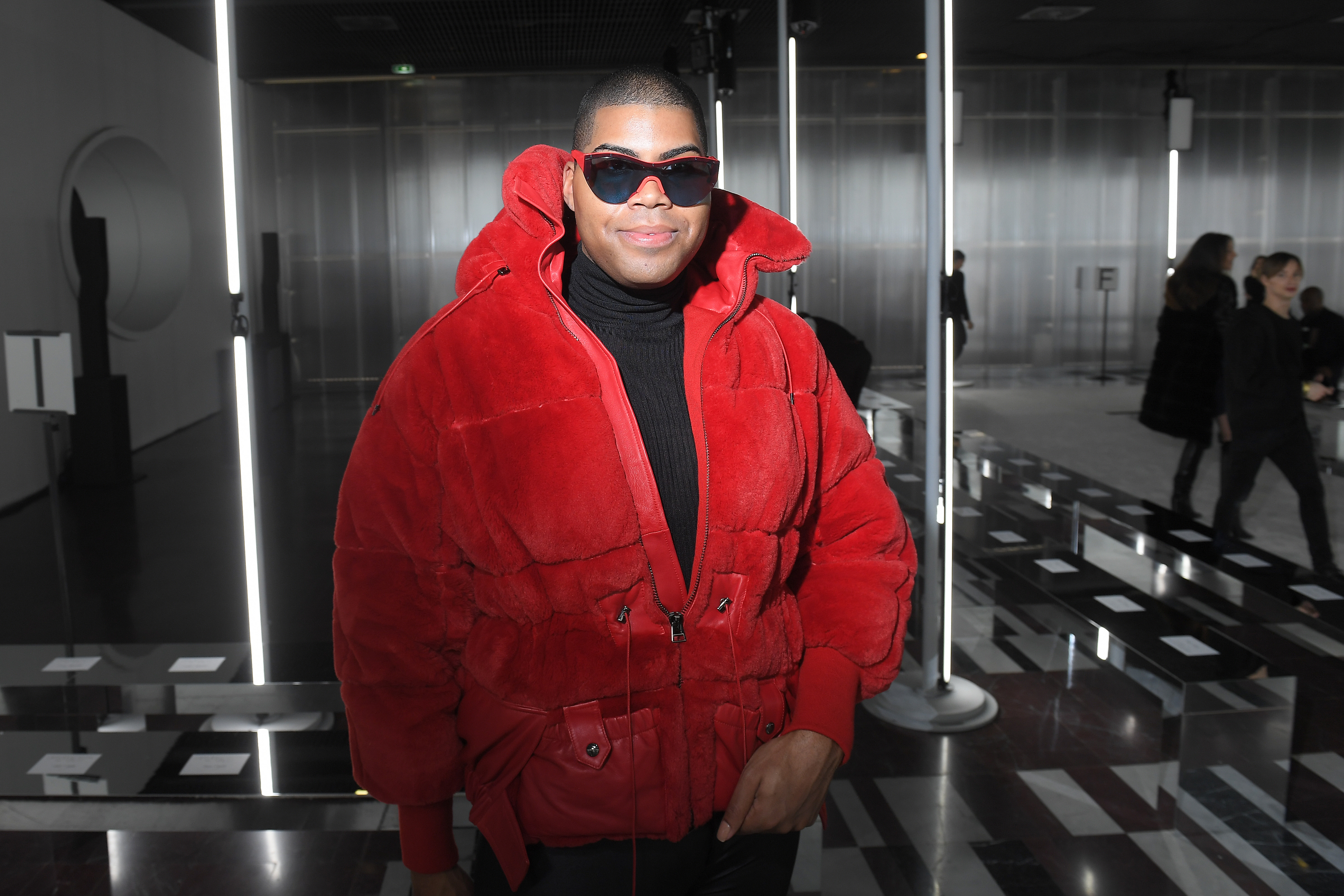 EJ Johnson attends the Giambattista Valli show as part of the Paris Fashion Week Womenswear Fall/Winter 2019/2020 on March 4, 2019, in Paris, France.
