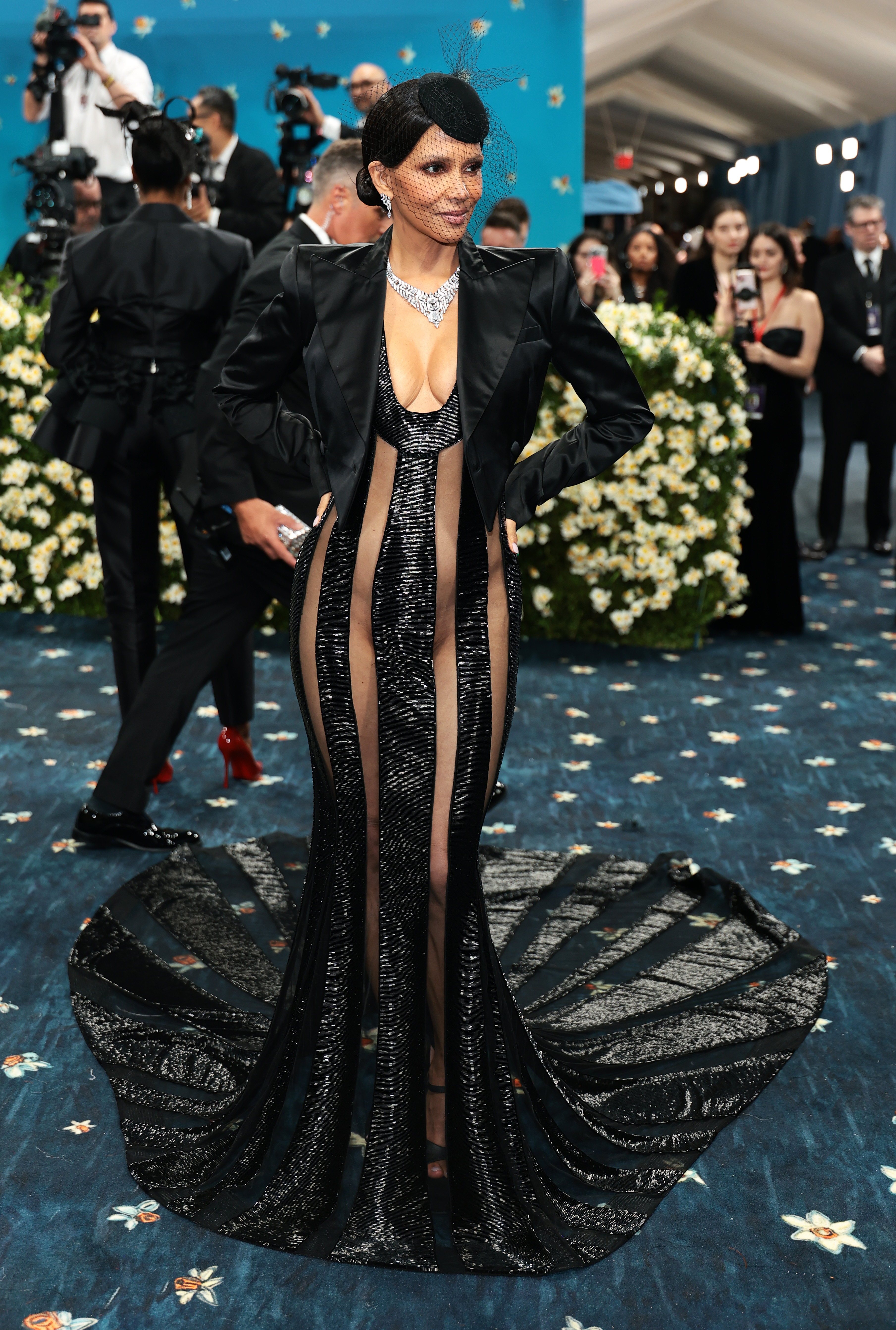 Halle Berry is photographed at The Met Gala Celebrating "Superfine: Tailoring Black Style," on May 5, 2025, in New York | Source: Getty Images