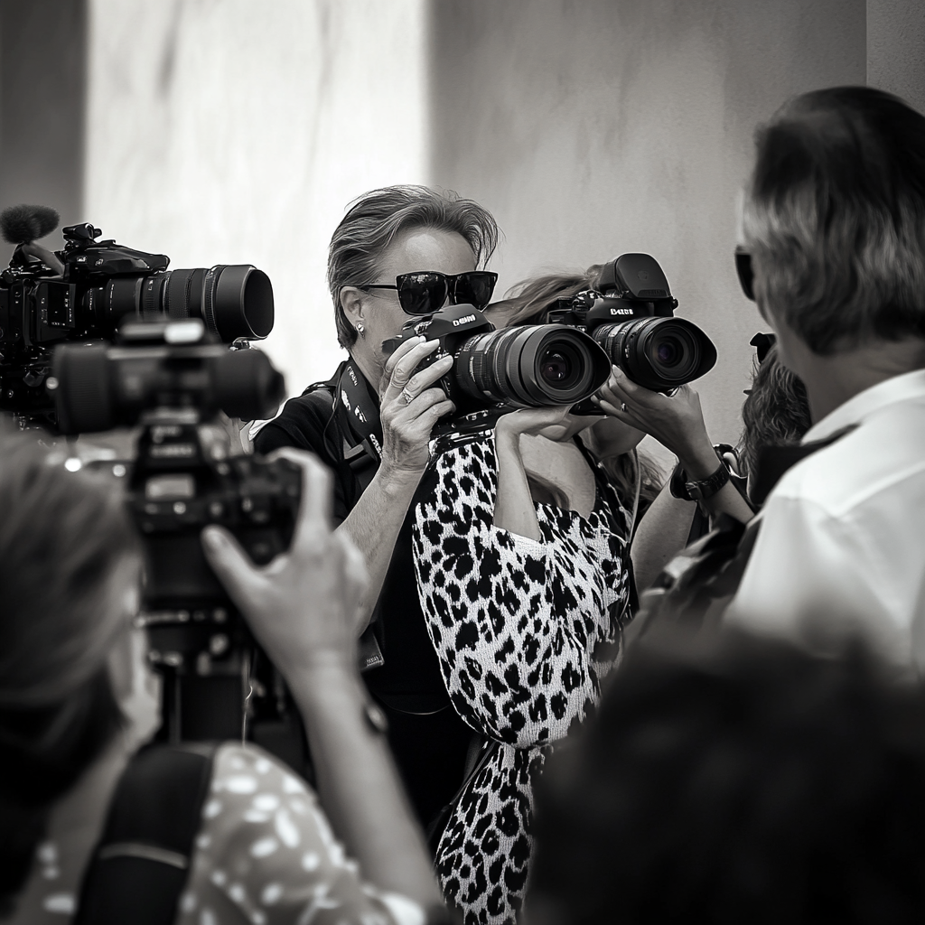 Journalists at a press conference | Source: Midjourney