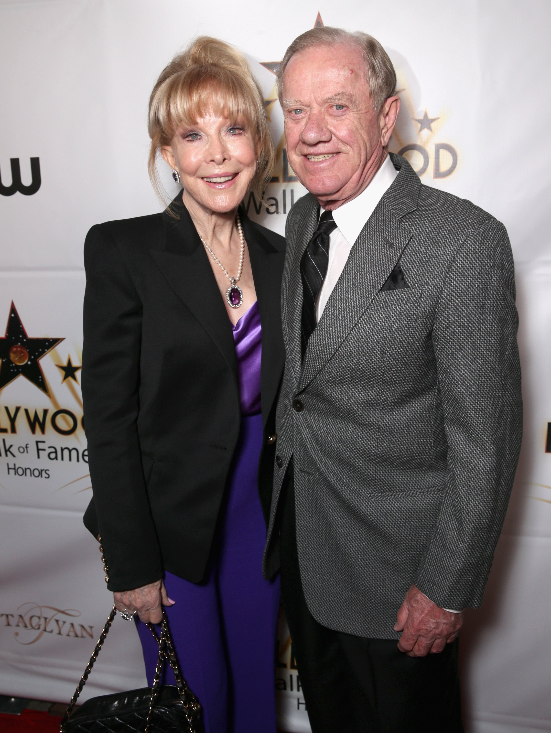 Barbara Eden and Jon Eicholtz at the Hollywood Walk of Fame Honors on October 25, 2016, in California. | Source: Getty Images