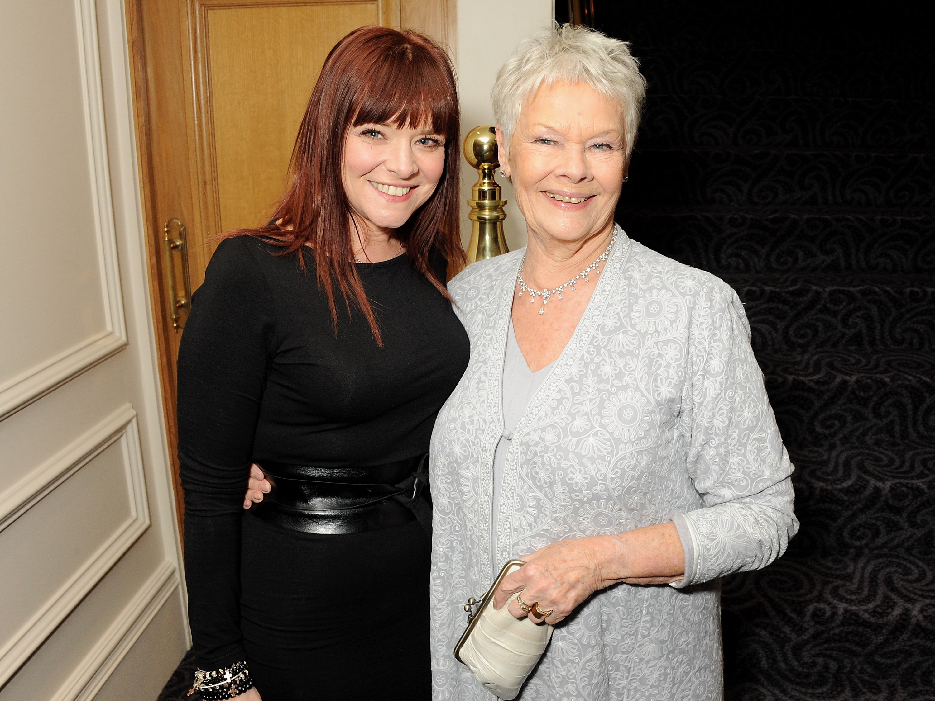 Dame Judi Dench (R) and daughter Finty Williams attend a drinks reception at the 58th London Evening Standard Theatre Awards in association with Burberry at The Savoy Hotel on November 25, 2012 in London, England | Source: Getty Images 