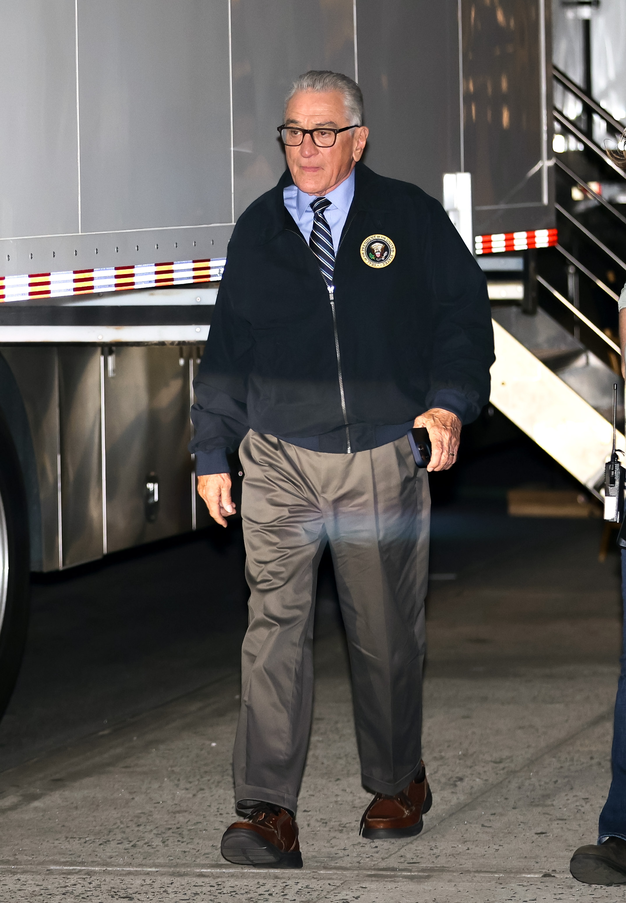 Robert De Niro is seen on the set of "Zero Day" in New York City, on May 8, 2024 | Source: Getty Images