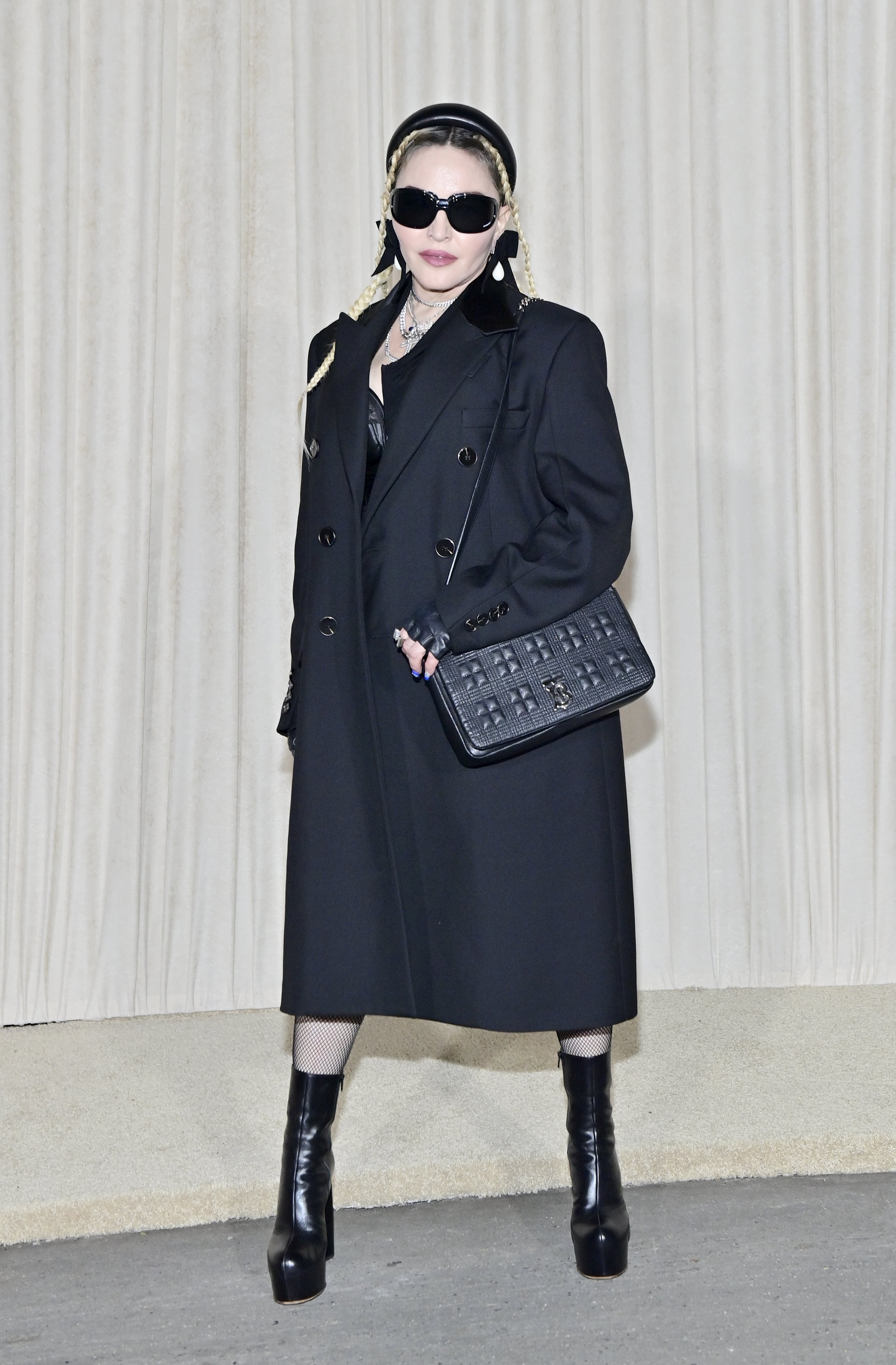 Madonna is pictured at the celebration of the Lola bag, hosted by Burberry & Riccardo Tisci on April 20, 2022, in Los Angeles, California | Source: Getty Images