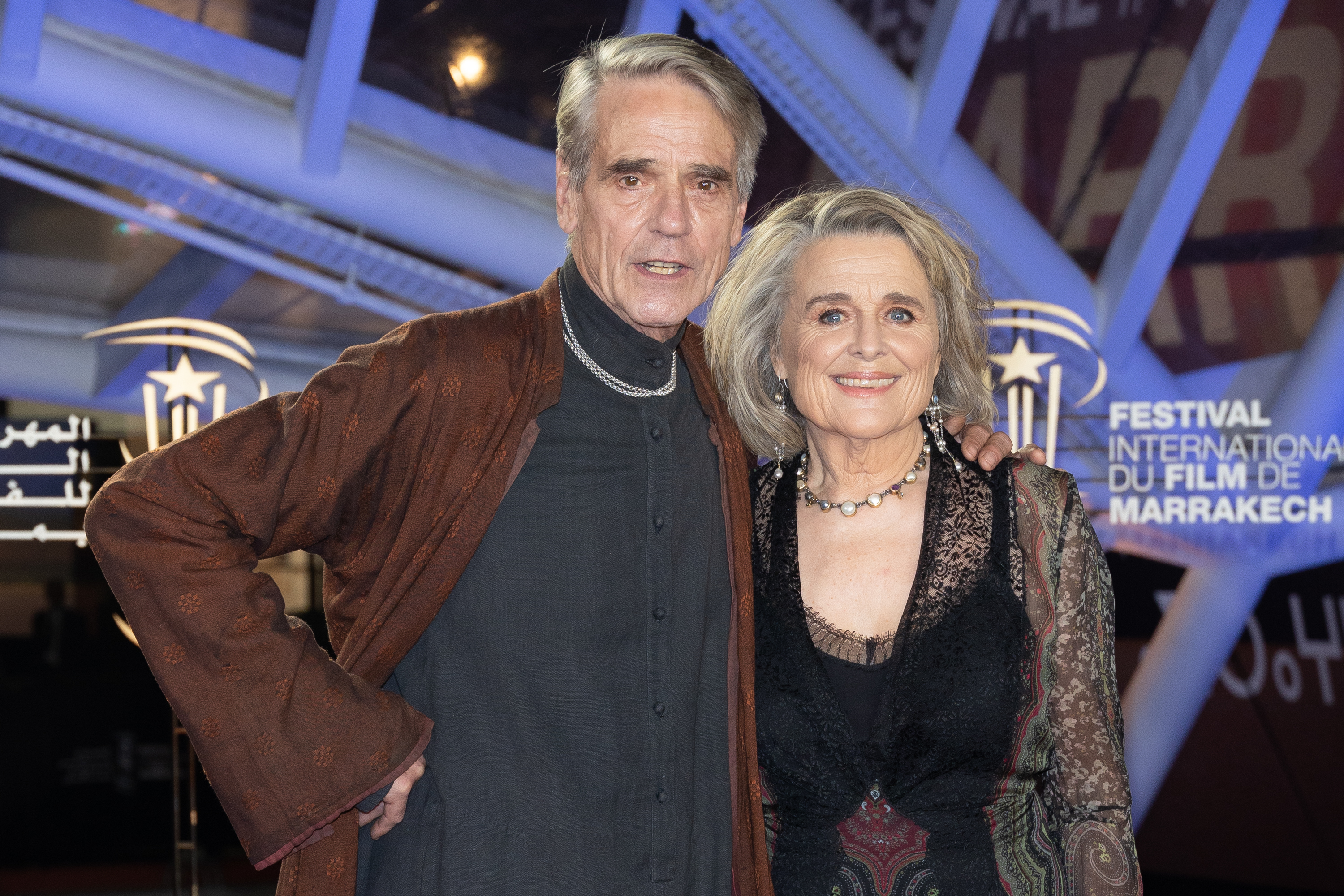 Jeremy Irons and Sinead Cusack on November 17, 2022, in Marrakech, Morocco. | Source: Getty Images