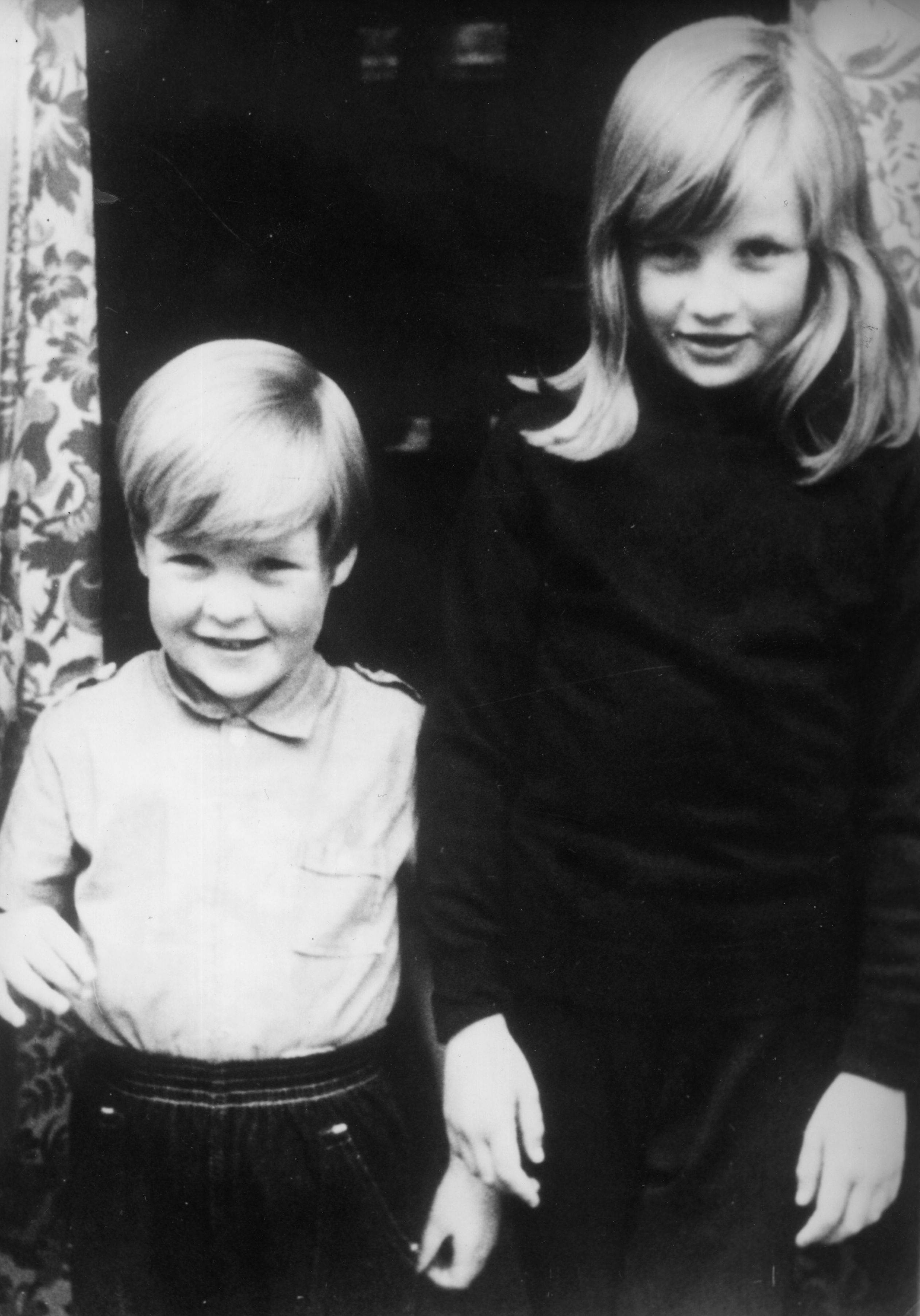 Lady Diana Spencer with her brother Charles, Viscount Althorp at their home in Berkshire in 1968. / Source: Getty Images