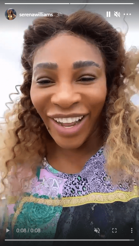 Serena Williams happily flaunting her curly hair in a sombrero and colorful blouse | Photo: Instagram/serenawilliams