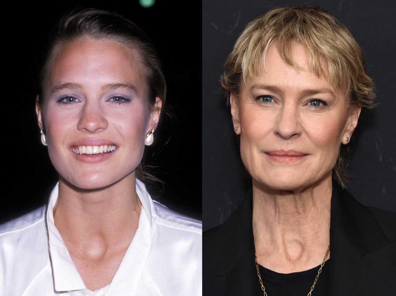 Robin Wright in 1985 | Robin Wright in 2024 | Source: Getty Images
