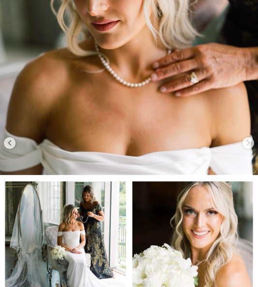 Victoria Schultz getting ready and posing for pictures on her wedding day, posted on August 7, 2024 | Source: Instagram/antpagephoto, classiceventsbylauren and alenkafilms