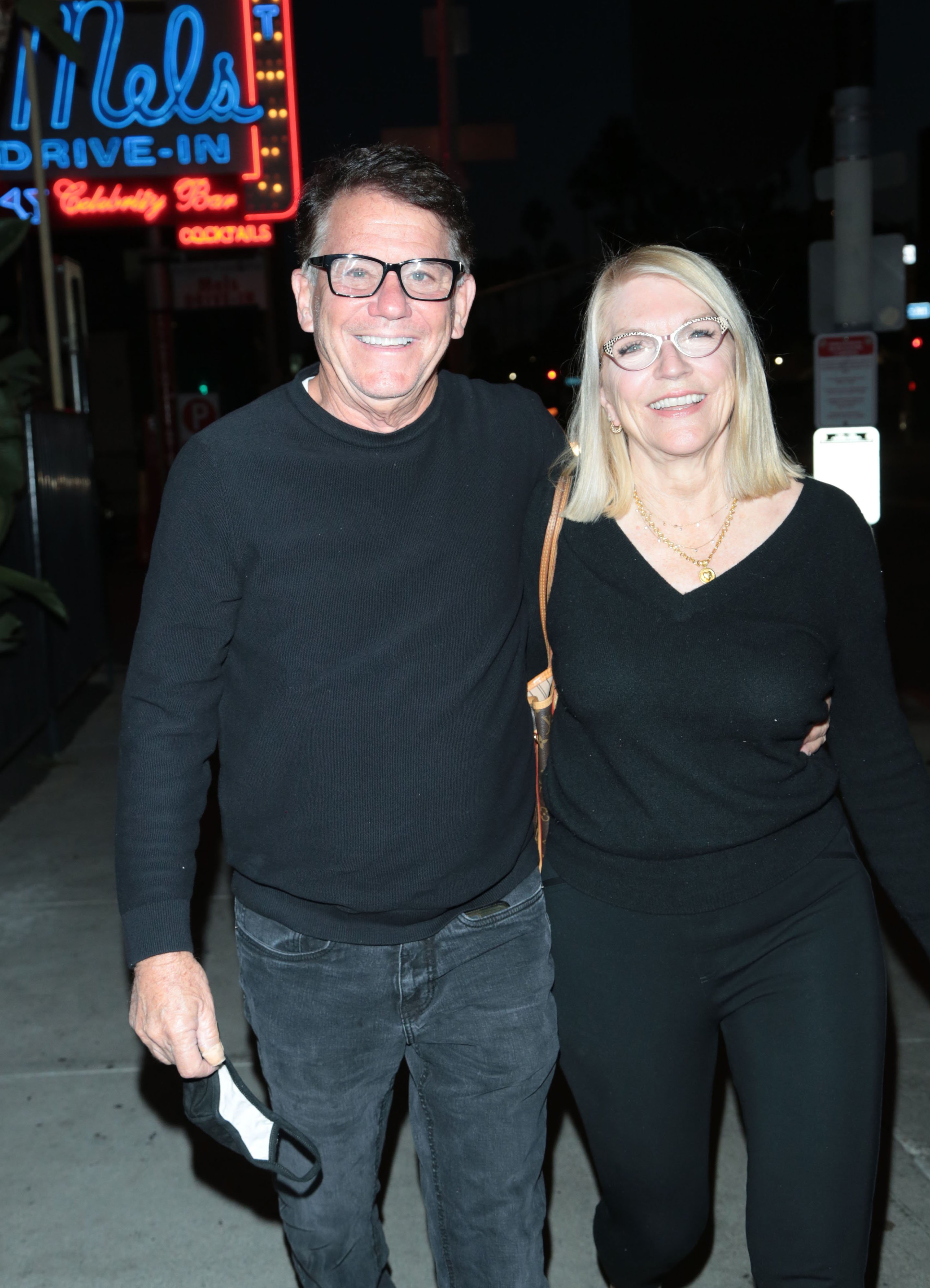 Anson Williams and Jackie Gerken sighted in Los Angeles on October 20, 2021 | Source: Getty Images