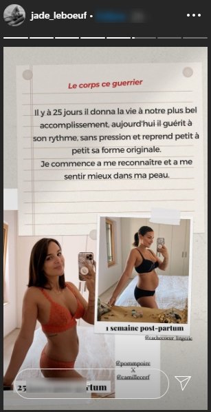 image de la story de jade Leboeuf le 03 septembre 2020. | Photo : Joxi image de la story de jade Leboeuf le 03 septembre 2020. | Photo : Joxi