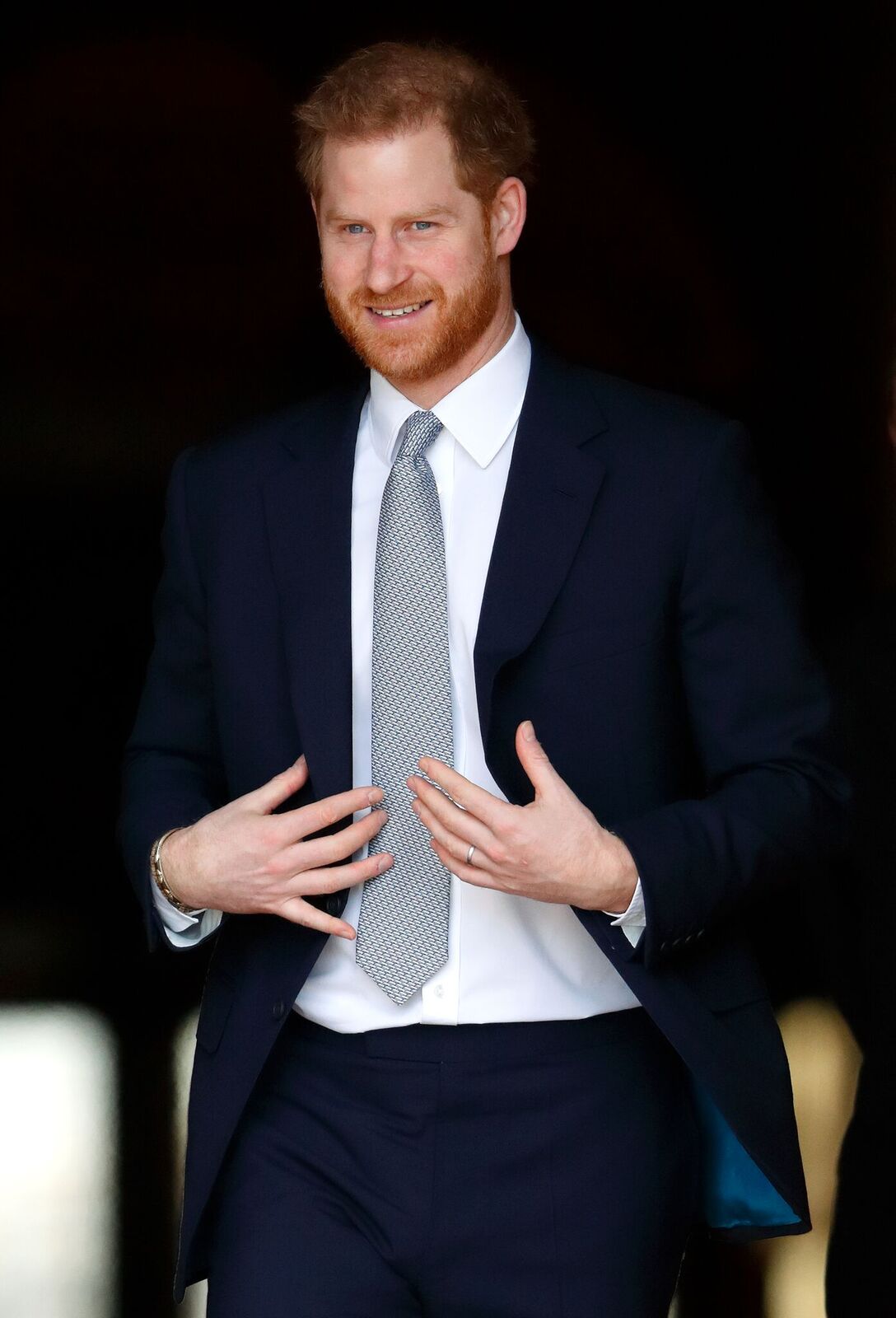 Prince Harry hosts the Rugby League World Cup 2021 draws for the tournaments at Buckingham Palace on January 16, 2020, in London, England Photo: Max Mumby/Indigo/Getty Images