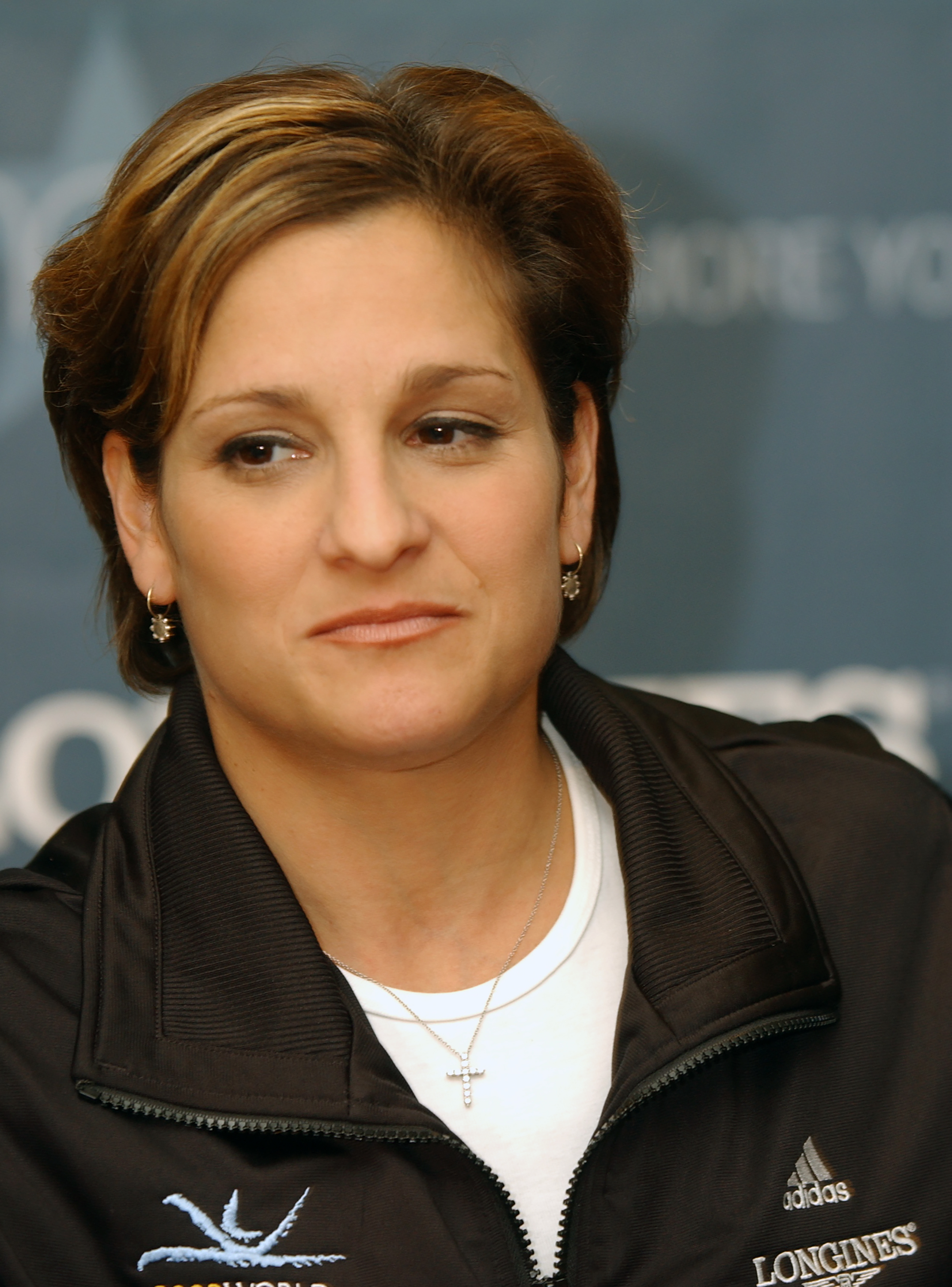 Mary Lou Retton attends a fan event and clinic at a mall in Costa Mesa, California, on July 25, 2003 | Source: Getty Images