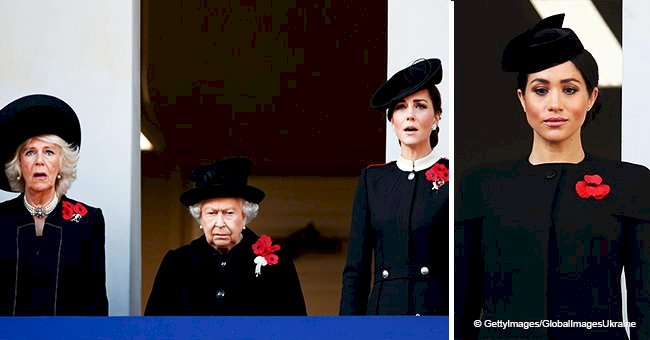 Meghan Markle didn't stand with the Queen, Kate, and Camilla at the Remembrance Day ceremony