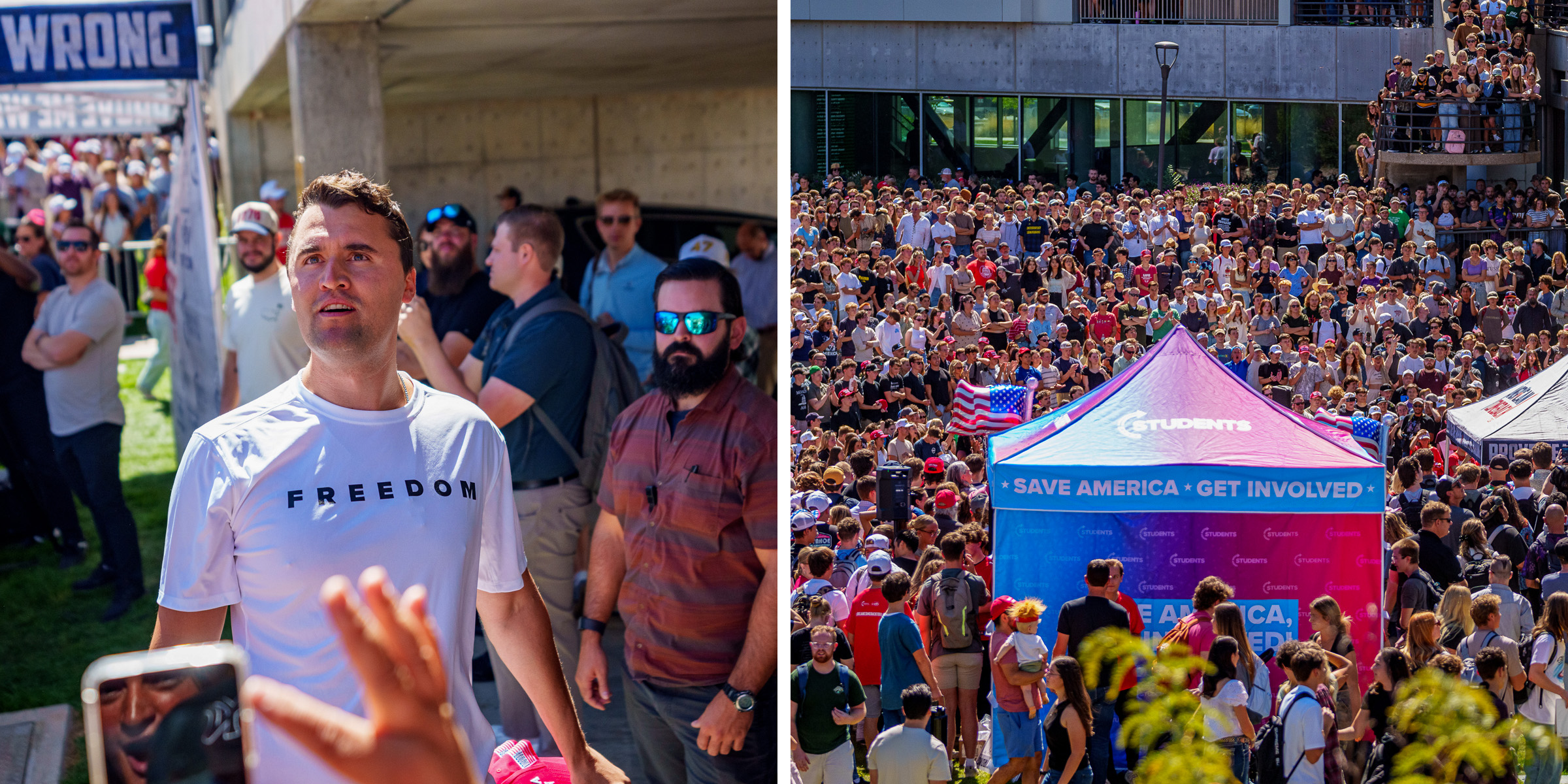 Charlie Kirk | A massive crowd of attendees at the Utah Valley University event | Source: Getty Images